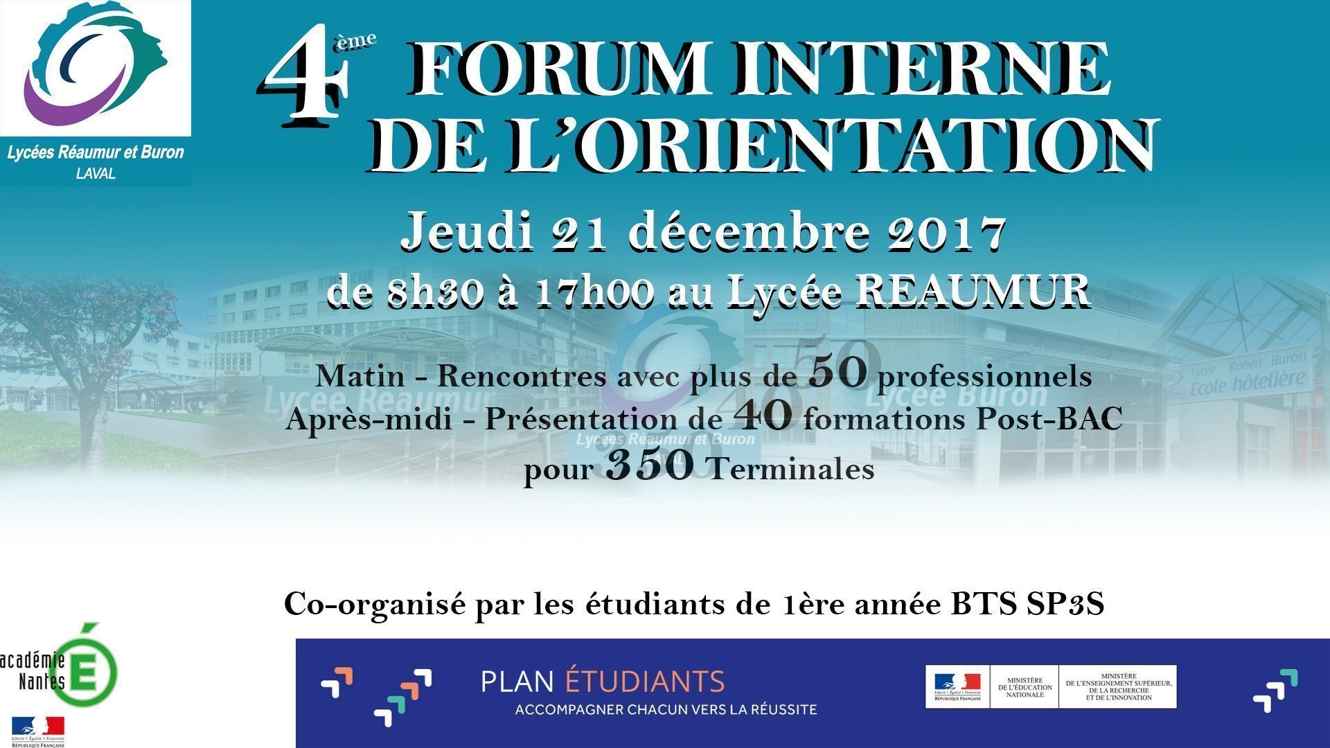 Affiche du forum interne de l'orientation