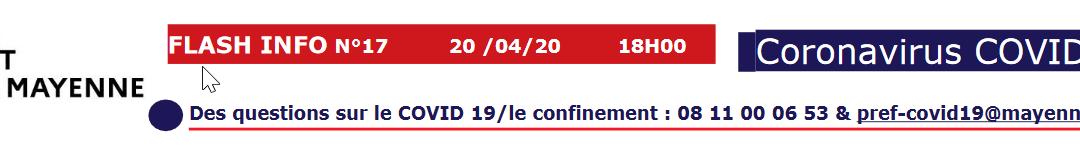 Flash info de la préfecture de la Mayenne