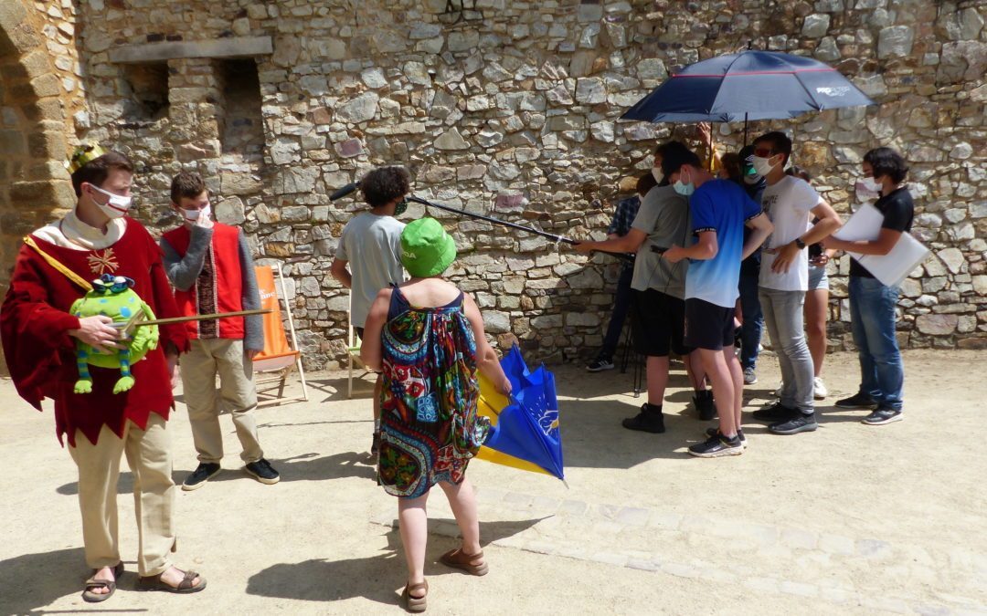 Les élèves de 1ère Section européenne et CAV en  tournage de film au château de Ste-Suzanne