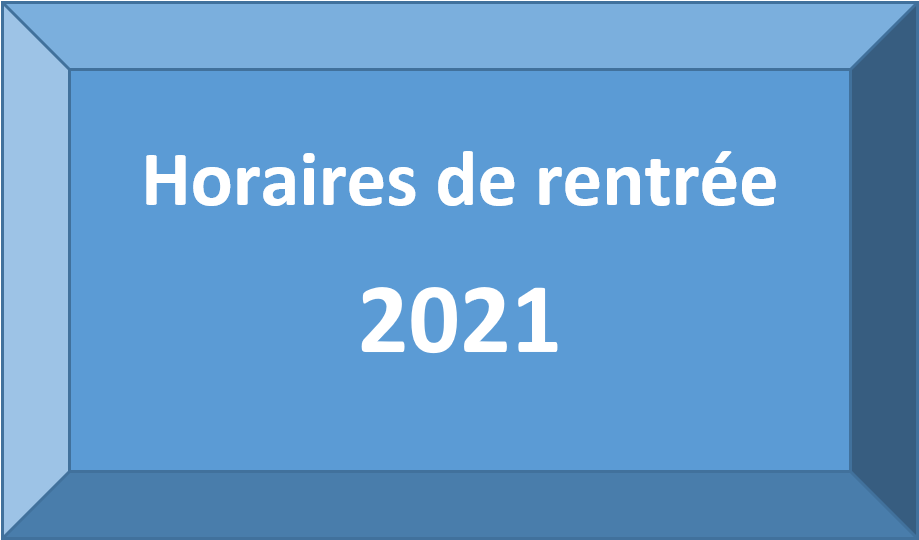Rentrée 2021-2022