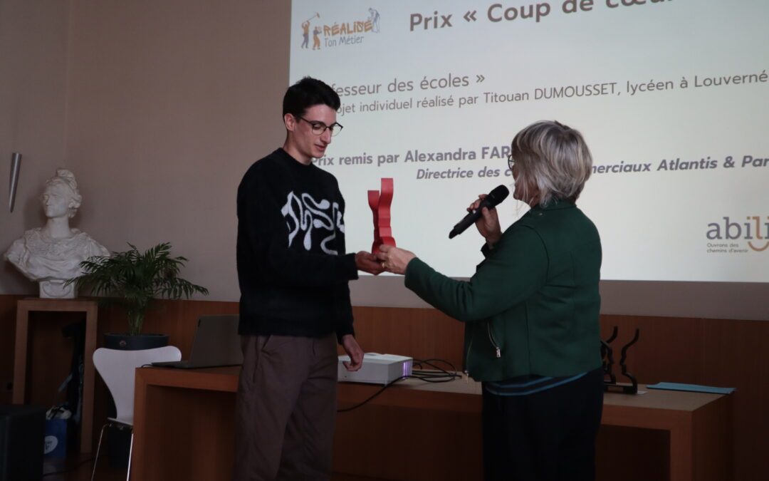 Prix Coup de cœur du concours académique « Réalise ton métier » pour Titouan DUMOUSSET (TG2).